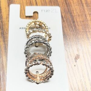 Rue21 Elegant Gold and Silver Ring Collection